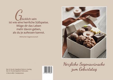 Doppelkarte plano - Herzliche Segenswünsche zum Geburtstag 